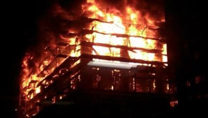 March 28, 2014 fire destroys former Younker's flagship store in downtown Des Moines.